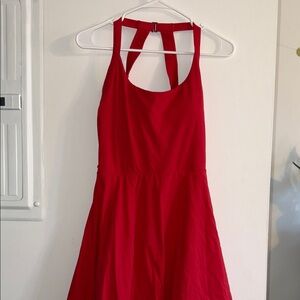 Halara Red Easy Peesy Sleeveless Dress
